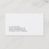 Beruflich Simple Elagant Schwarz-weiß Consultant Visitenkarte (Rückseite)