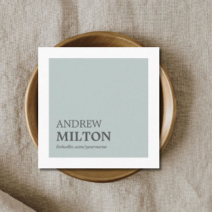 Beruflich Simple EleganBlue White Consultant Quadratische Visitenkarte