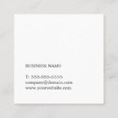 Beruflich Simple Elegant Red White Consultant Quadratische Visitenkarte (Rückseite)