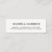 Beruflich Simple Mini Visitenkarte (Rückseite)