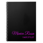 Beruflich Simple Modern Neon Magenta Black Notizblock (Vorderseite)
