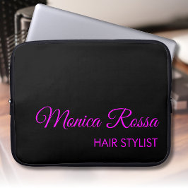 Beruflich Simple Modern Neon Magenta und Black Laptopschutzhülle