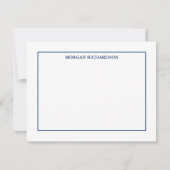 Beruflich Simple Navy Blue Personalisiert Mitteilungskarte (Vorderseite)
