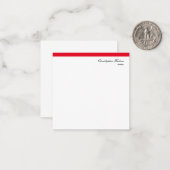 Beruflich Simple Schlicht Real Anwesen Red White Mitteilungskarte (Vorderseite/Rückseite Beispiel)