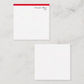 Beruflich Simple Schlicht Real Anwesen Red White Mitteilungskarte (Vorne/Hinten)