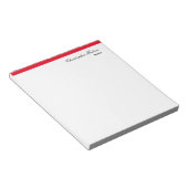 Beruflich Simple Schlicht Real Anwesen Red White Notizblock (angewinkelt)