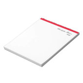 Beruflich Simple Schlicht Real Anwesen Red White Notizblock (Rotiert)