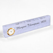 Beruflich Simple Vintag Blue Namensplakette