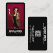 Beruflich Singer Custom QR Visitenkarte (Vorne/Hinten)