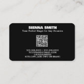 Beruflich Singer Custom QR Visitenkarte (Rückseite)