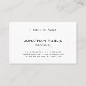 Beruflich Sleek Design Modernes Elegantes Schlicht Visitenkarte (Vorderseite)