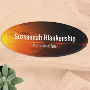 Beruflich Sleek Sunset-Vorlage Namenschild
