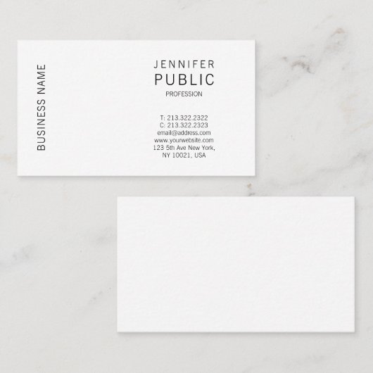 Beruflich Smart Schlicht Elegante Minimalistisch M Visitenkarte (Vorne/Hinten)