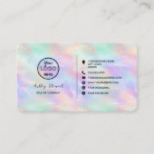 Beruflich Social Media-Logo Modern Opal Stilvoll Visitenkarte (Vorderseite)