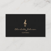 Beruflich Soprano Gold Treble Clef Singer Visitenkarte (Vorderseite)