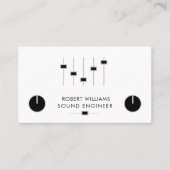 Beruflich Sound Engineer Music DJ Audio-Kontrolle Visitenkarte (Vorderseite)