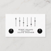 Beruflich Sound Engineer Music DJ Audio-Kontrolle Visitenkarte (Vorderseite)