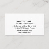 Beruflich Sound Engineer Music DJ Audio-Kontrolle Visitenkarte (Rückseite)