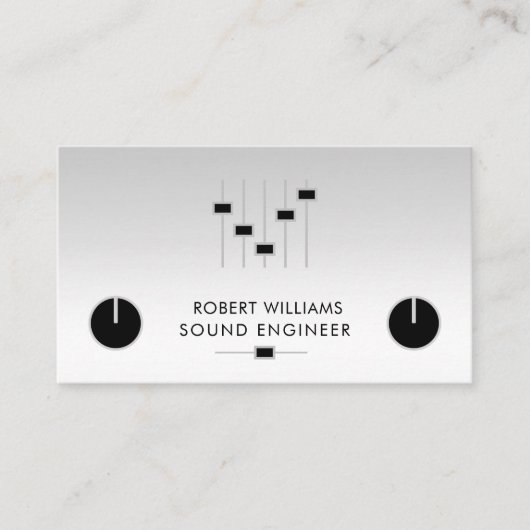 Beruflich Sound Engineer Music DJ Controller Bu Visitenkarte (Vorderseite)