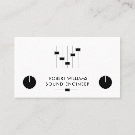 Beruflich Sound Engineer Music DJ Controller Visitenkarte (Vorderseite)