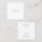 Beruflich Square Moderner ästhetischer Luxus Schli Quadratische Visitenkarte (Vorne/Hinten)