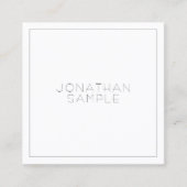 Beruflich Square Moderner ästhetischer Luxus Schli Quadratische Visitenkarte (Vorderseite)