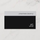 Beruflich Stilvoll Minimalistisches Monogramm Schl Visitenkarte (Vorderseite)