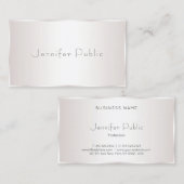 Beruflich Stilvolles modernes Design Elegante Glam Visitenkarte (Vorne/Hinten)