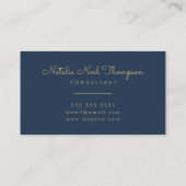 Beruflich Stylischer Name für Monogramm-Skripte Go Visitenkarte (Rückseite)