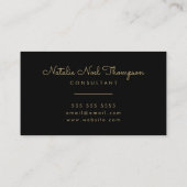 Beruflich Stylischer Name für Monogramm-Skripte Go Visitenkarte (Rückseite)