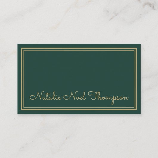 Beruflich Stylischer Name für Monogramm-Skripte Go Visitenkarte (Vorderseite)