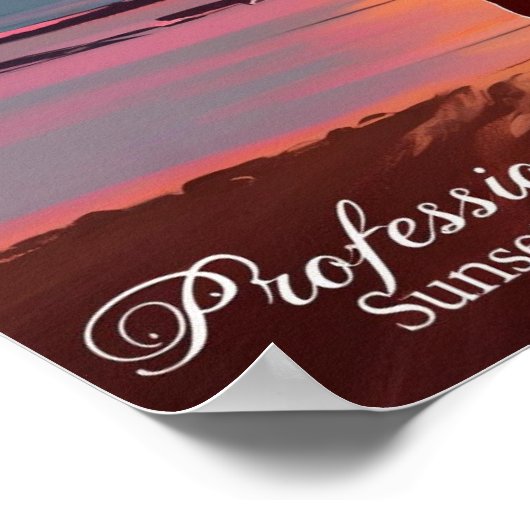 Beruflich Sunset Watcher Poster (Ecke)