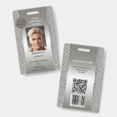 Beruflich Tech Metallic Employee Foto ID Abzeichen Ausweis (Vorder- & Rückseite)