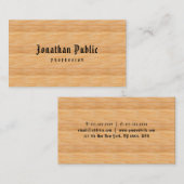 Beruflich Template Classic American Text Wood Visitenkarte (Vorne/Hinten)