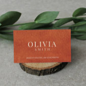 Beruflich Terracotta Wasserfarbe Textur Visitenkarte