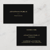 Beruflich Trendy Moderne Elegante Gold Name Visitenkarte (Vorne/Hinten)