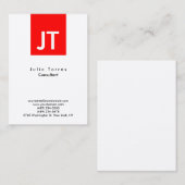 Beruflich Trendy Red White Visitenkarte (Vorne/Hinten)