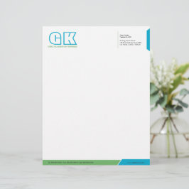 Beruflich Türkis und Grün Briefkopf