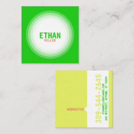 Beruflich und aktuell Persönlich Quadratische Visitenkarte