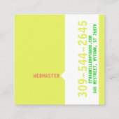 Beruflich und aktuell Persönlich Quadratische Visitenkarte (Rückseite)