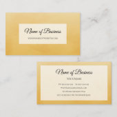 Beruflich und einfach Schlicht Gelb und Schwarz Visitenkarte (Vorne/Hinten)