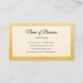 Beruflich und einfach Schlicht Gelb und Schwarz Visitenkarte (Rückseite)