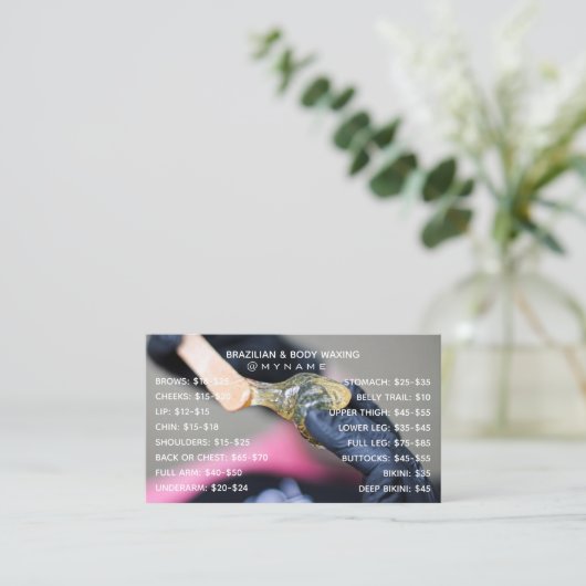 Beruflich und elegant für Brasilianer & Körperlieb Visitenkarte (Stehend Vorderseite)