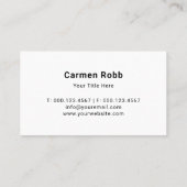 Beruflich und modern Landschaftsbild Grüner Rasenb Visitenkarte (Rückseite)