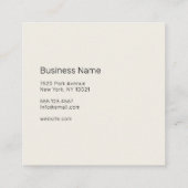 Beruflich - UNISEX (FOTO EINFÜGEN) Quadratische Visitenkarte (Rückseite)