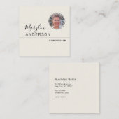 Beruflich - UNISEX (FOTO EINFÜGEN) Quadratische Visitenkarte (Vorne/Hinten)