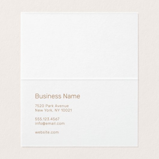 Beruflich - UNISEX Visitenkarten (Innenseite Aufgefaltet)