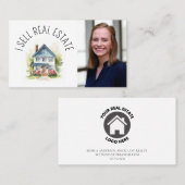 Beruflich verkaufe ich echtes Anwesen Visitenkarte (Vorne/Hinten)