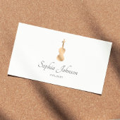 Beruflich Violinist Gold Elegante White Visitenkarte