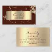 Beruflich VIP Gold Abstrakt Marble Maroon Bronz Visitenkarte (Vorne/Hinten)